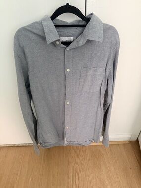 Goodfellow & Co Light Gray Long-Sleeve Button-Down Shirt